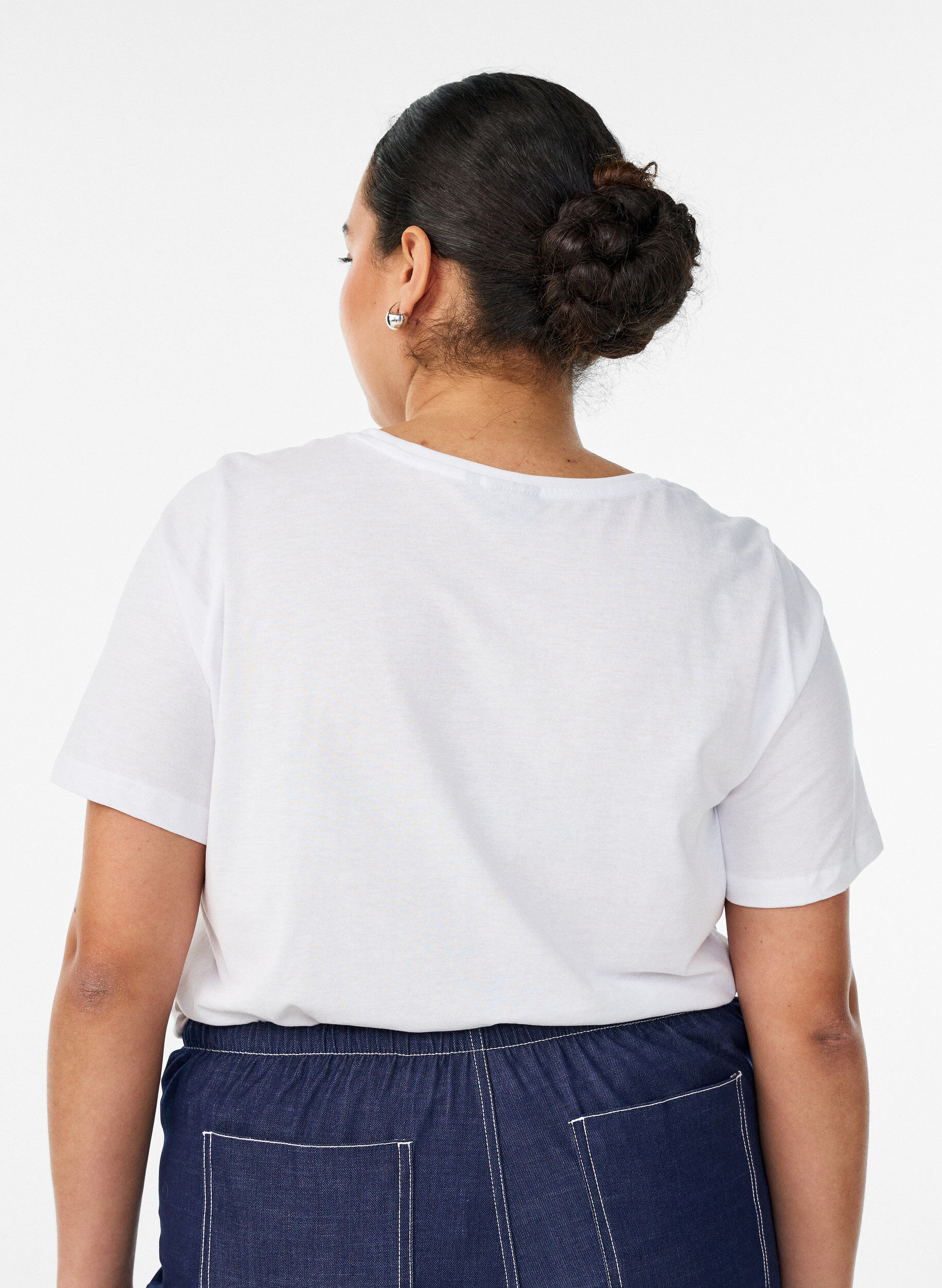 ZizziT-paita printill&auml;, Valkoinen, Model image number 2