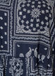 Nilkkapituinen mekko viskoosista paisley-kuviolla ja lyhyill&auml; hihoilla, Sininen, Packshot image number 2