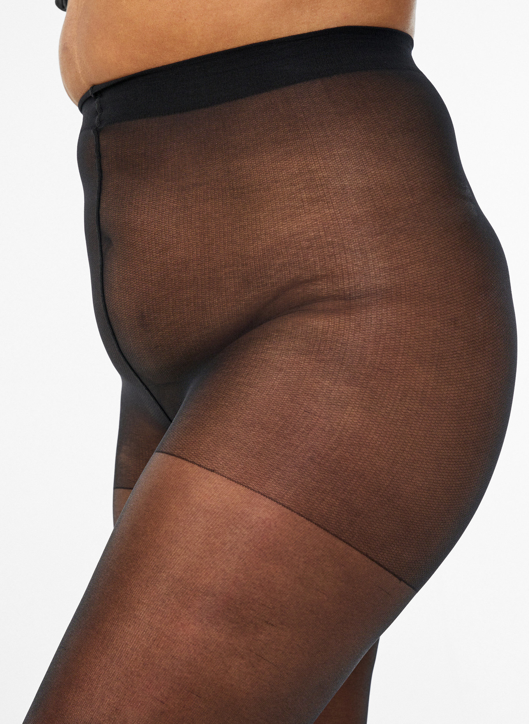 ZizziRikkoutumattomat sukkahousut, Musta, Model image number 2