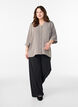 V-aukkoinen paitapusero 3/4-hihoilla, Beige, Model image number 1