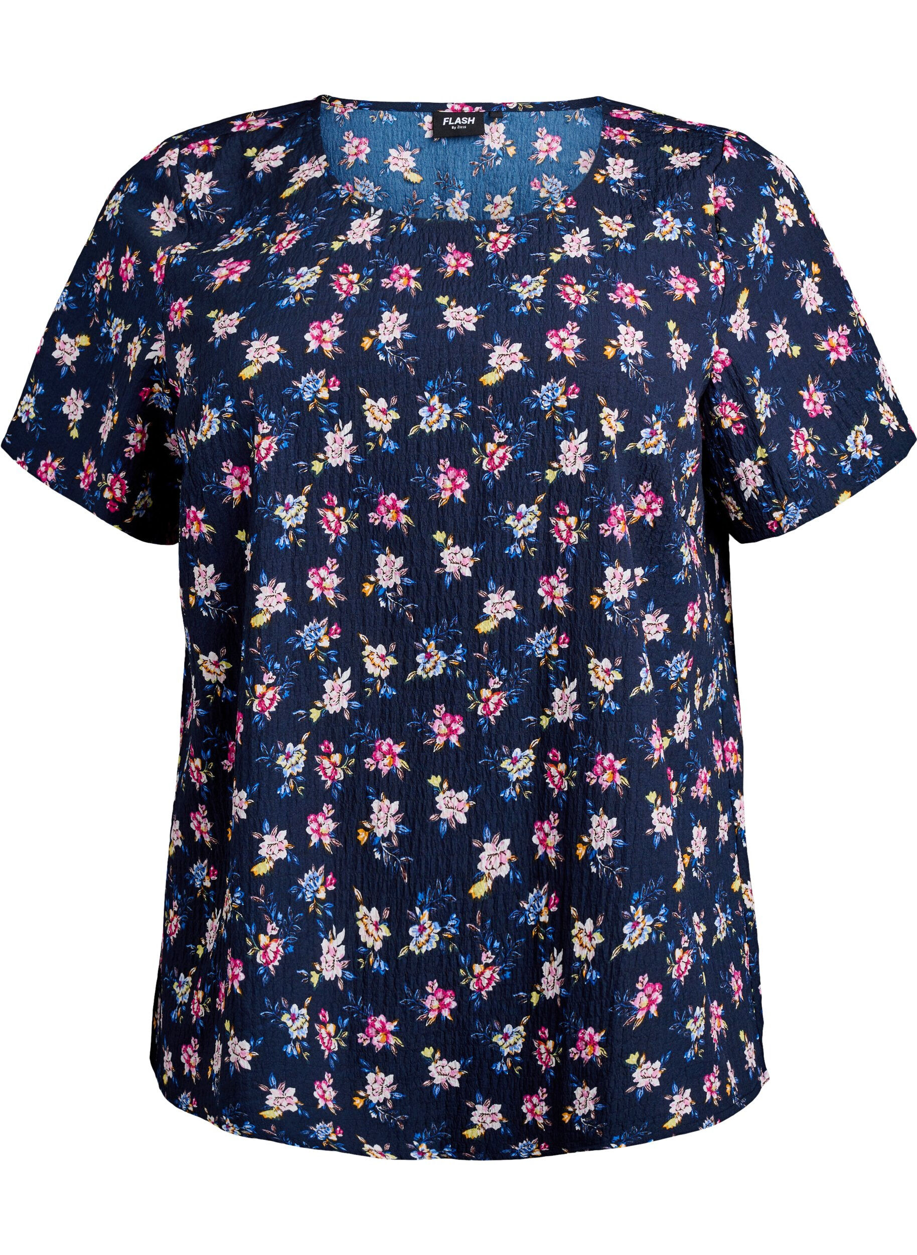 ZizziLyhythihainen pusero tekstuurilla, Sininen, Packshot image number 0