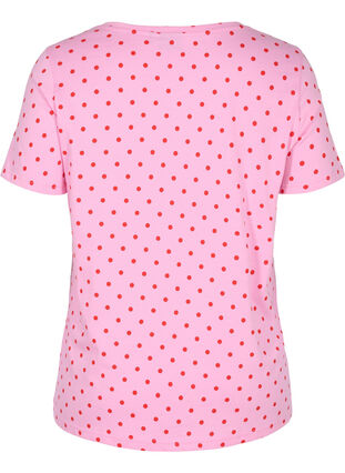 Pilkullinen t-paita puuvillasta, Prism Pink W. Dot, Packshot image number 1