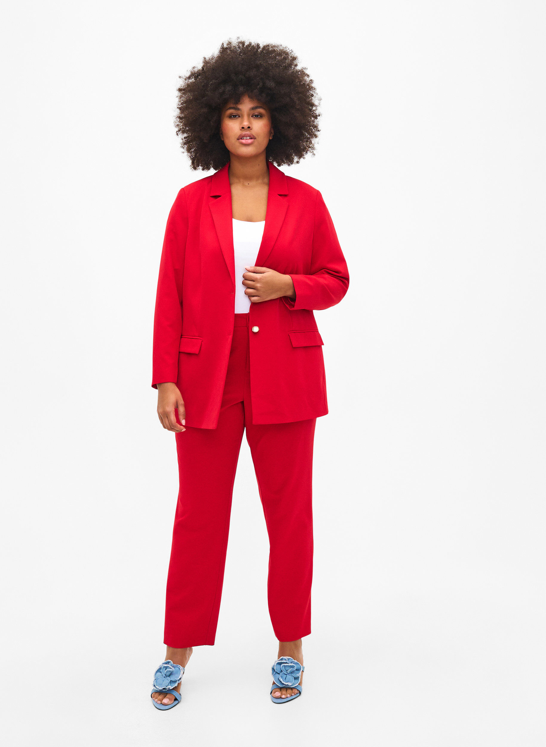 ZizziPuvunhousut taskuilla, Tango Red, Model image number 0