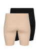 2 kpl py&ouml;r&auml;ilyshortseja viskoosista, Beige, Packshot image number 1