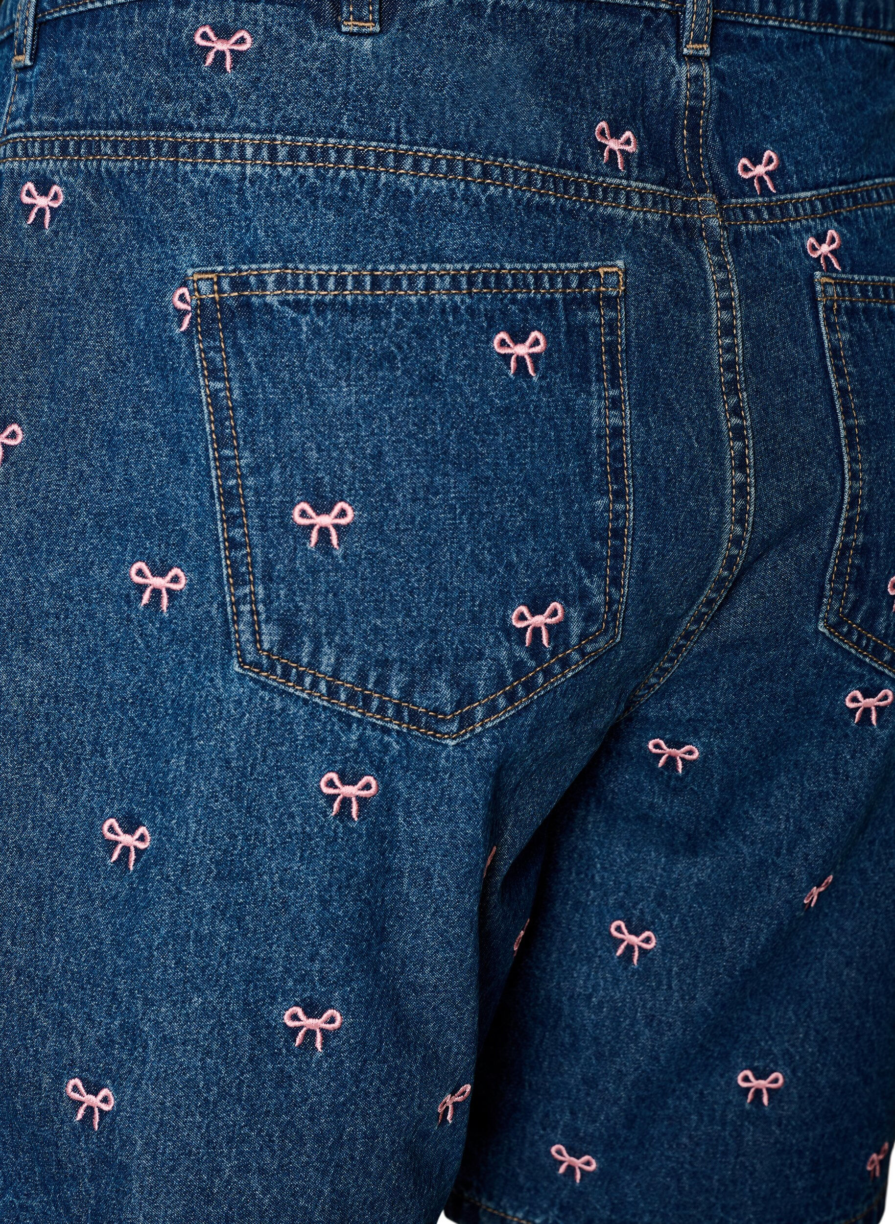ZizziKirjailut denimshortsit, Sininen, Packshot image number 3