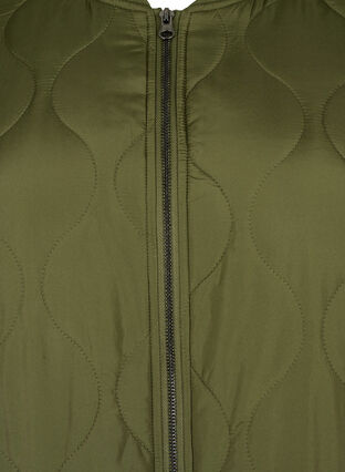 Pitkä topattu takki taskuilla ja vetoketjuilla, Winter Moss, Packshot image number 2