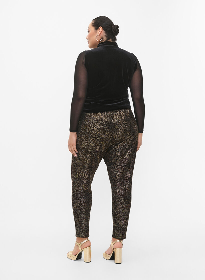 Kultaiset Maddison-housut taskuilla, Black w. Gold, Model image number 1