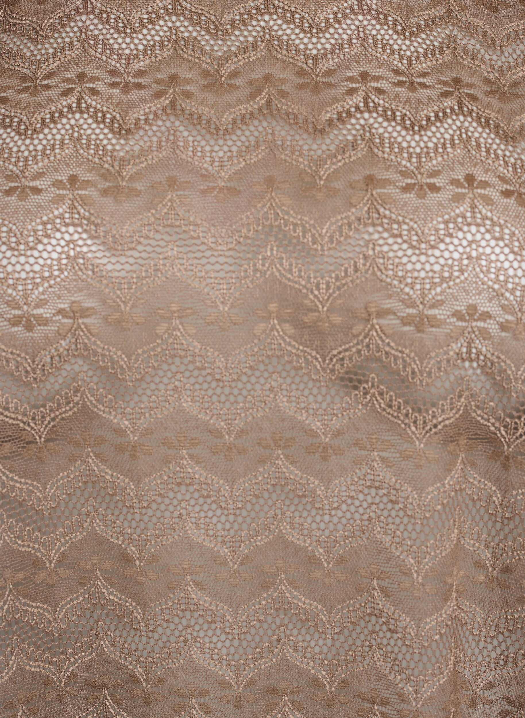 Zizzi Pitsipusero, jossa on lyhyet hihat ja piparkakkuhelma., Ruskea, Packshot image number 2