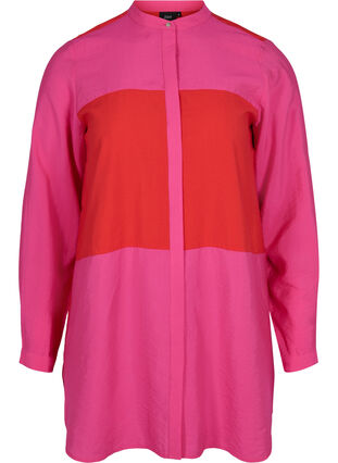 Pitkä paita kauniissa väreissä, Pink Red Block, Packshot image number 0
