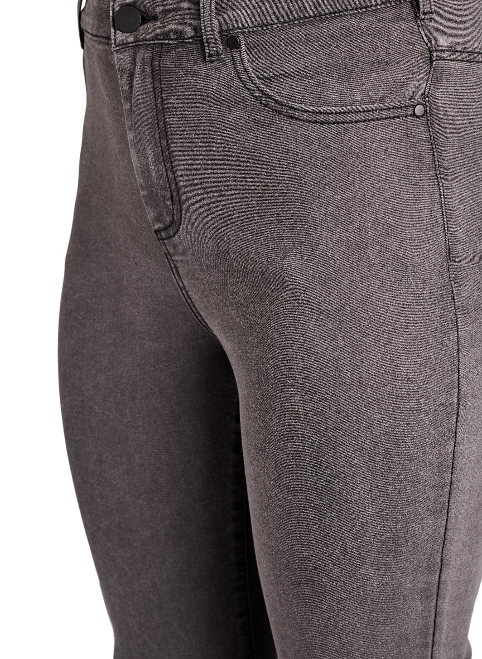 ZizziAmy korkea vy&ouml;t&auml;r&ouml;iset super slim fit -farkut, Harmaa, Packshot image number 2