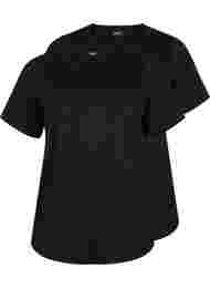 FLASH - 2 kpl t-paitoja pyöreällä pääntiellä , Black/Black