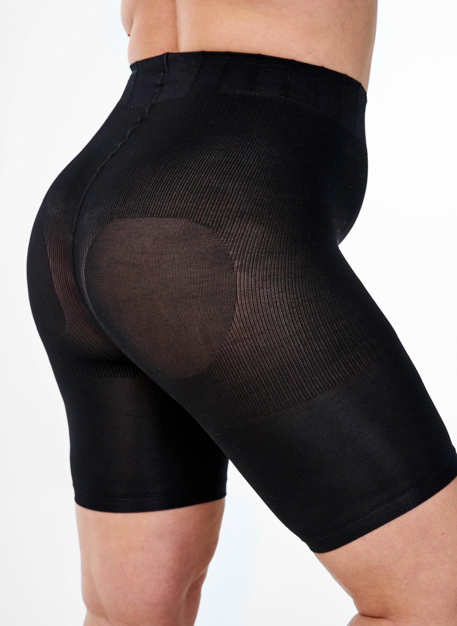 Zizzi2 kpl push-up -shortsit 60 denierill&auml; ja muotoilevalla vaikutuksella, Musta, Packshot image number 3