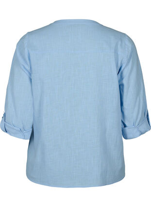 Puuvillainen paitapusero v-aukolla, Serenity, Packshot image number 1