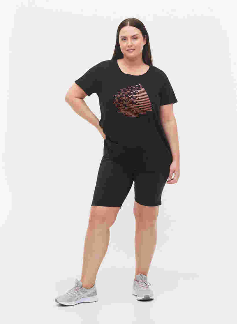 T-paita printillä treeniin , Black w. Copper Foil, Model image number 2