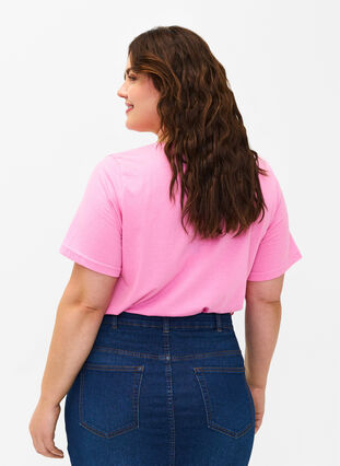 FLASH – kuviollinen t-paita, Begonia Pink Always, Model image number 1