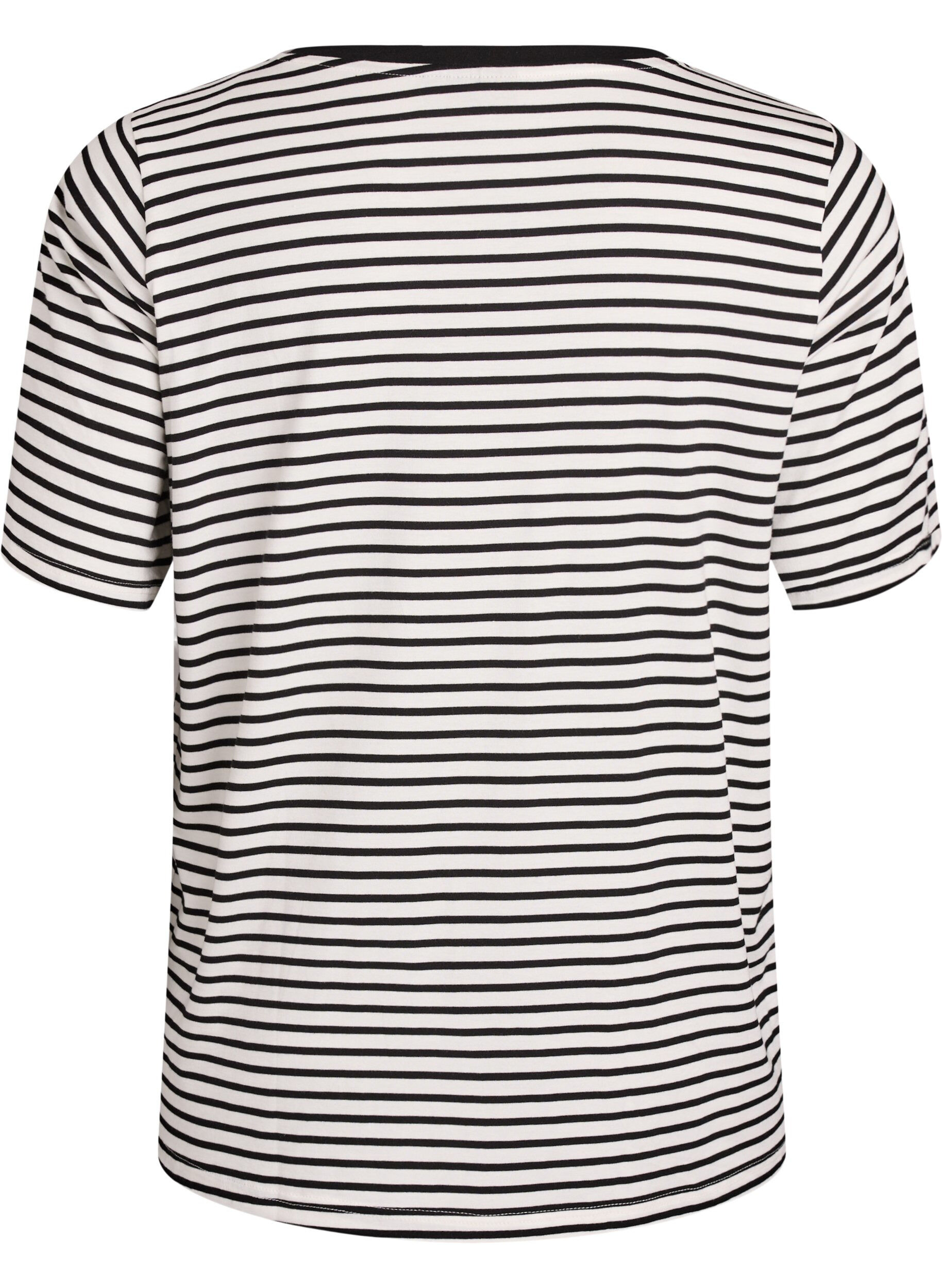 ZizziT-paita TENCEL&trade; Lyocellista ja raidoilla, Valkoinen, Packshot image number 1