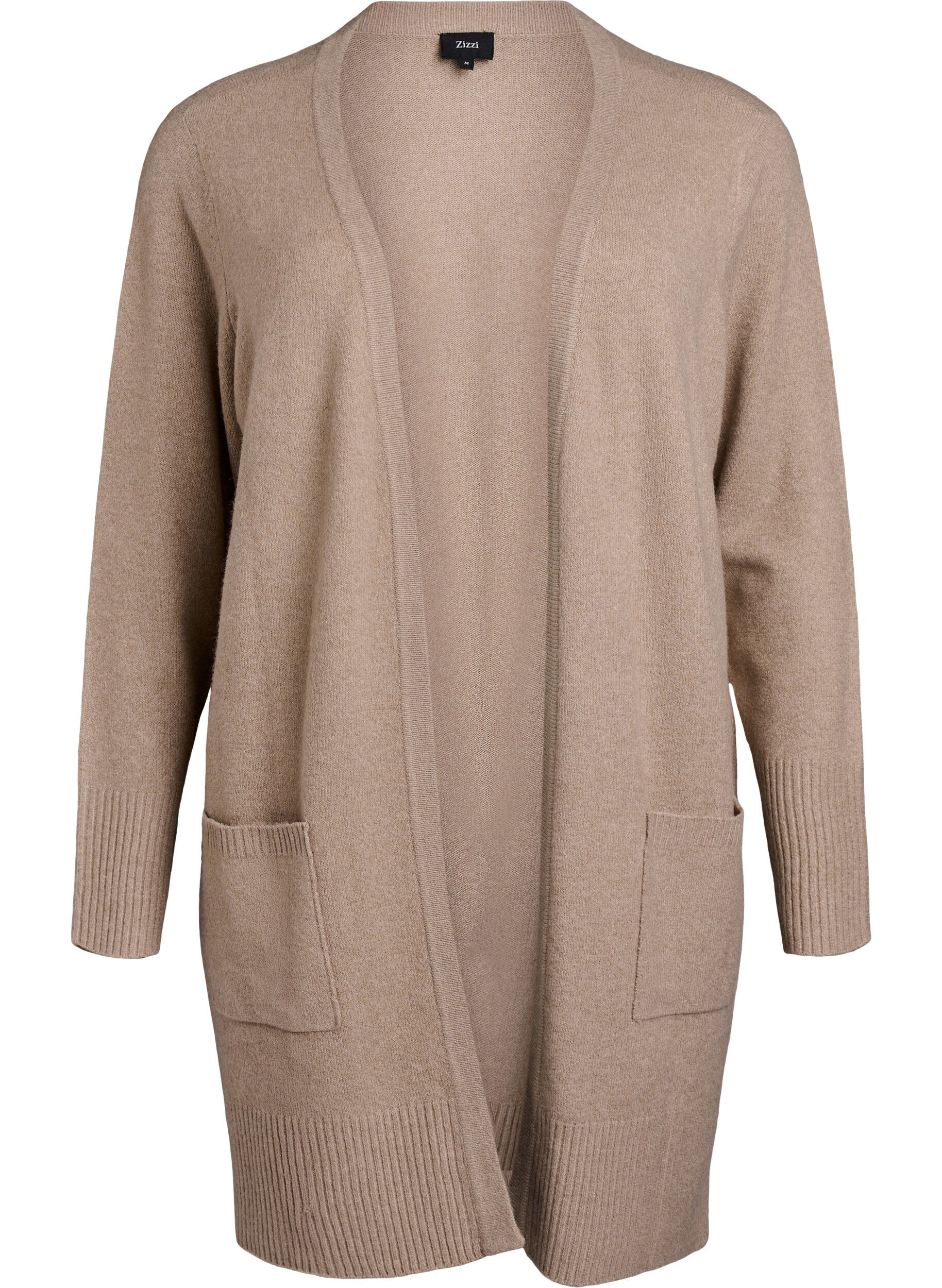 ZizziJoustinneuletakki taskuilla, Beige, Packshot image number 0