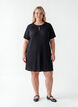 Jersey-tunika teksturoiduilla raidoilla, Musta, Model image number 0