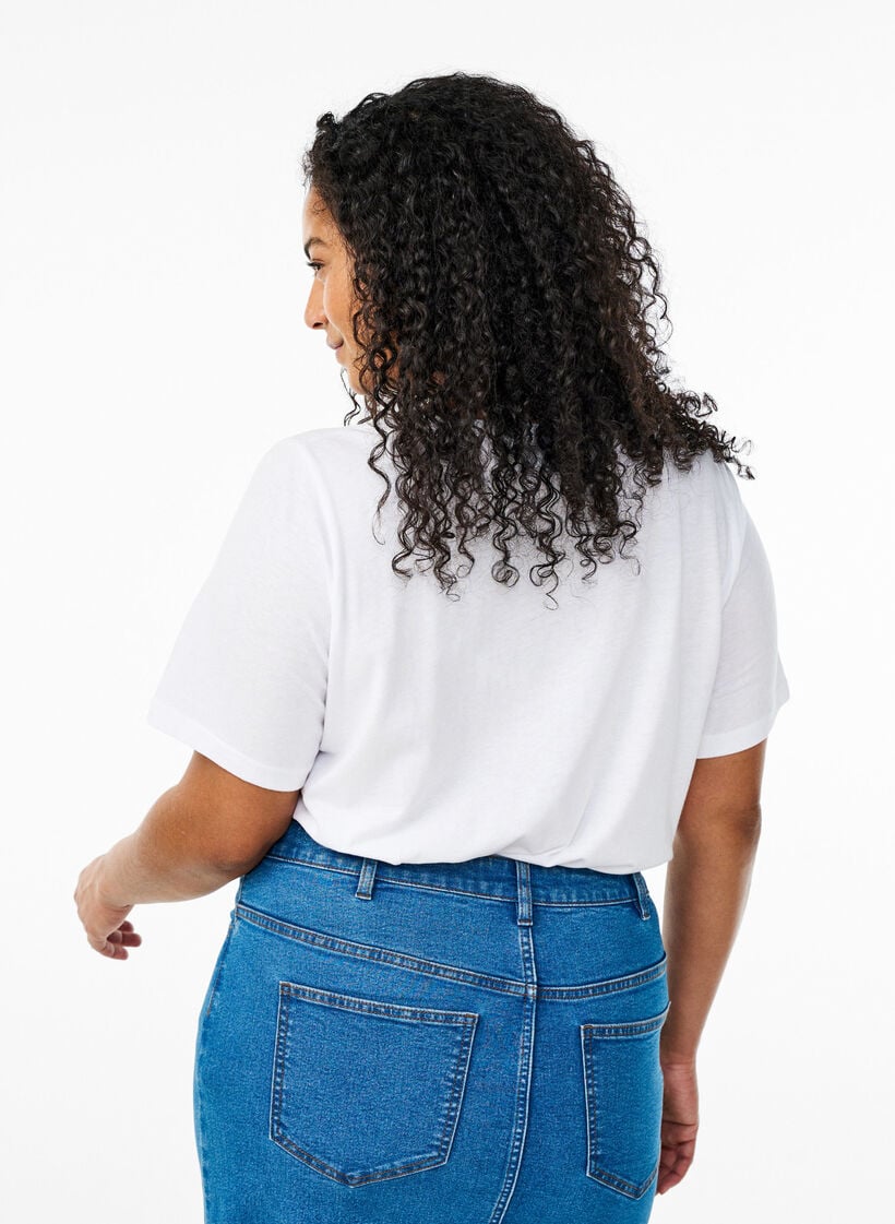 2-pack v-kaula-aukkoisia t-paitoja, Musta, Model image number 2