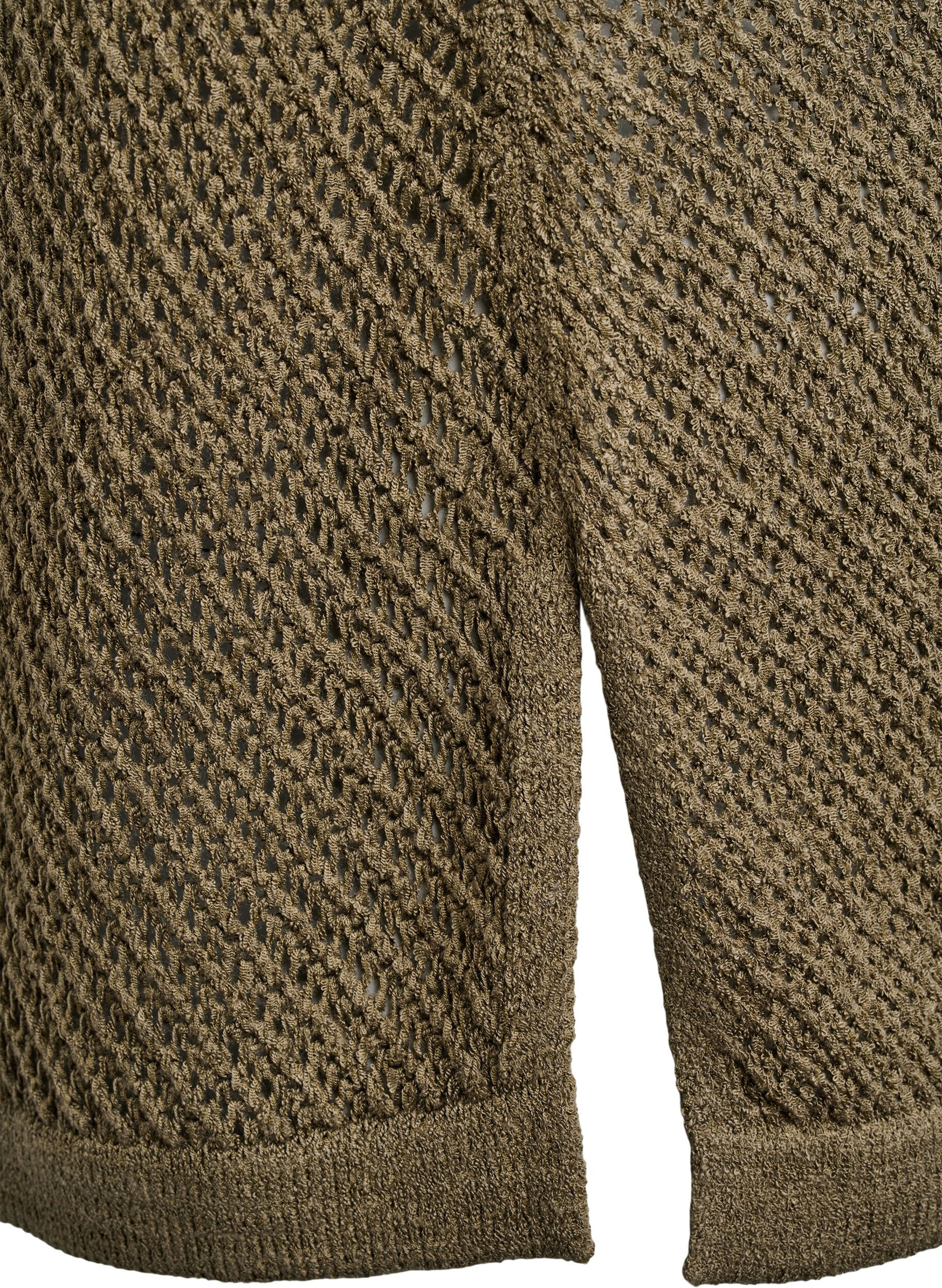 Zizzi FLASH - Hihaton neuletoppi v-kauluksella, Vihre&auml;, Packshot image number 3