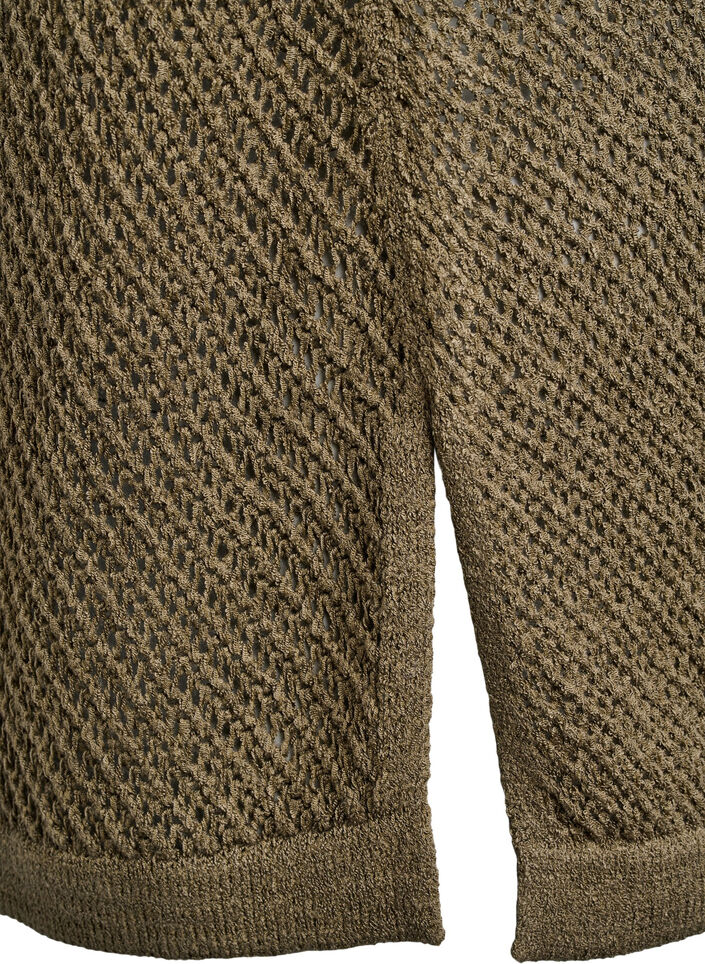 FLASH - Hihaton neuletoppi v-kauluksella, Vihreä, Packshot image number 3