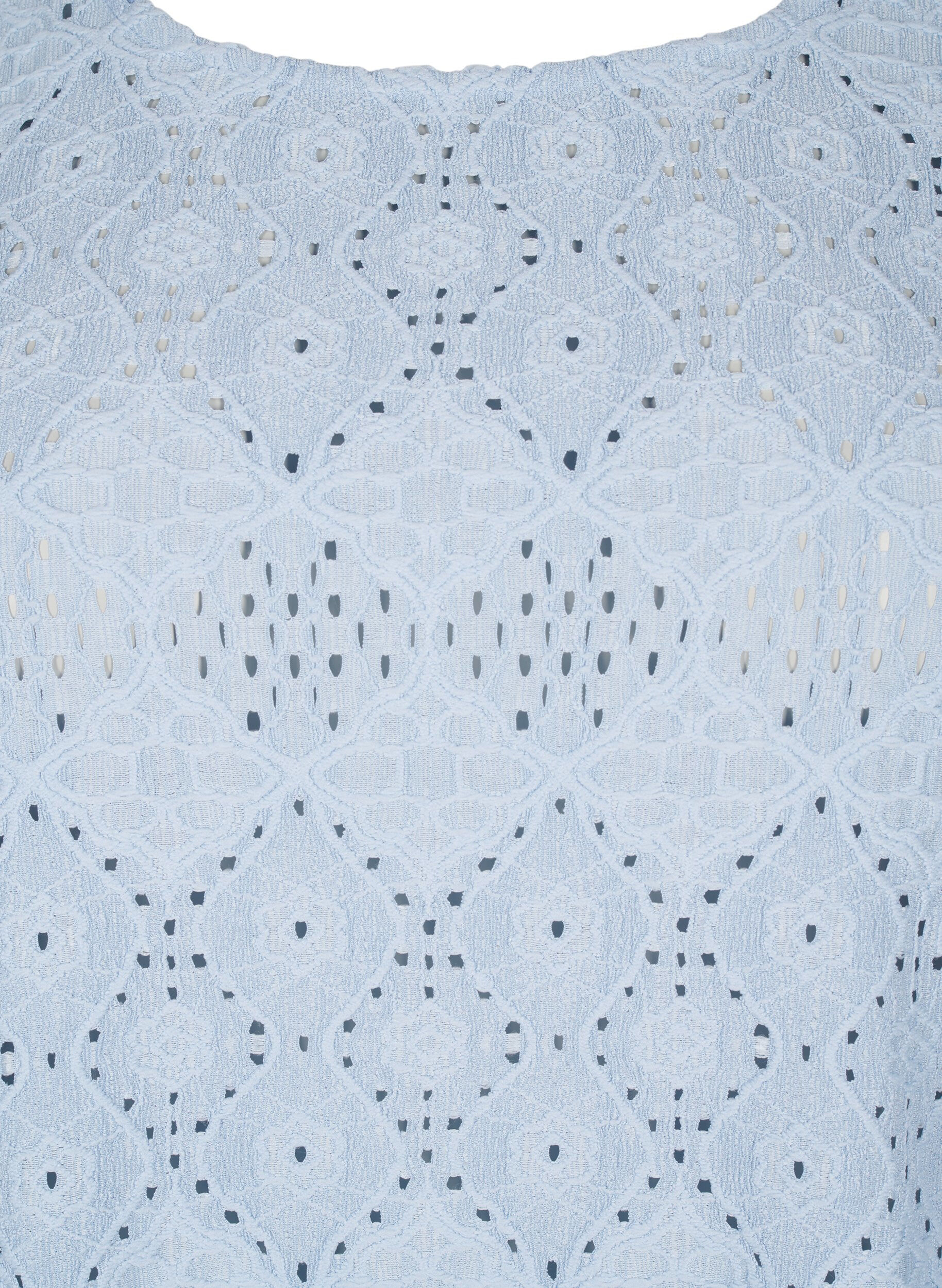 ZizziLyhythihainen pusero, jossa on pitsikuviointi., Cashmere Blue, Packshot image number 2