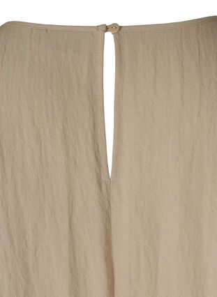 Lyhythihainen viskoosipusero pyöreällä pääntiellä, Light Taupe, Packshot image number 3