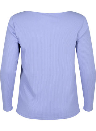 Pitkähihainen T-paita, jossa epäsymmetrinen leikkaus, Lavender Violet, Packshot image number 1