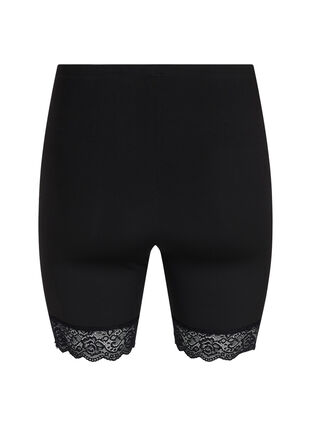 Kevyet shapewear-shortsit pitsireunuksella, Black, Packshot image number 1