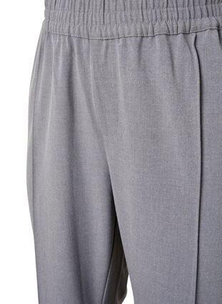 Harmaat meleeratut housut joustavalla vyötäröllä, Medium Grey Melange, Packshot image number 2