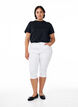 Korkeavy&ouml;t&auml;r&ouml;iset Amy-farkkucaprit super slim fit, Valkoinen, Model image number 0
