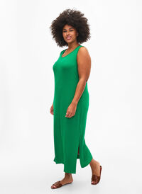 Hihaton raidallinen mekko viskoosia, Jolly Green, Model