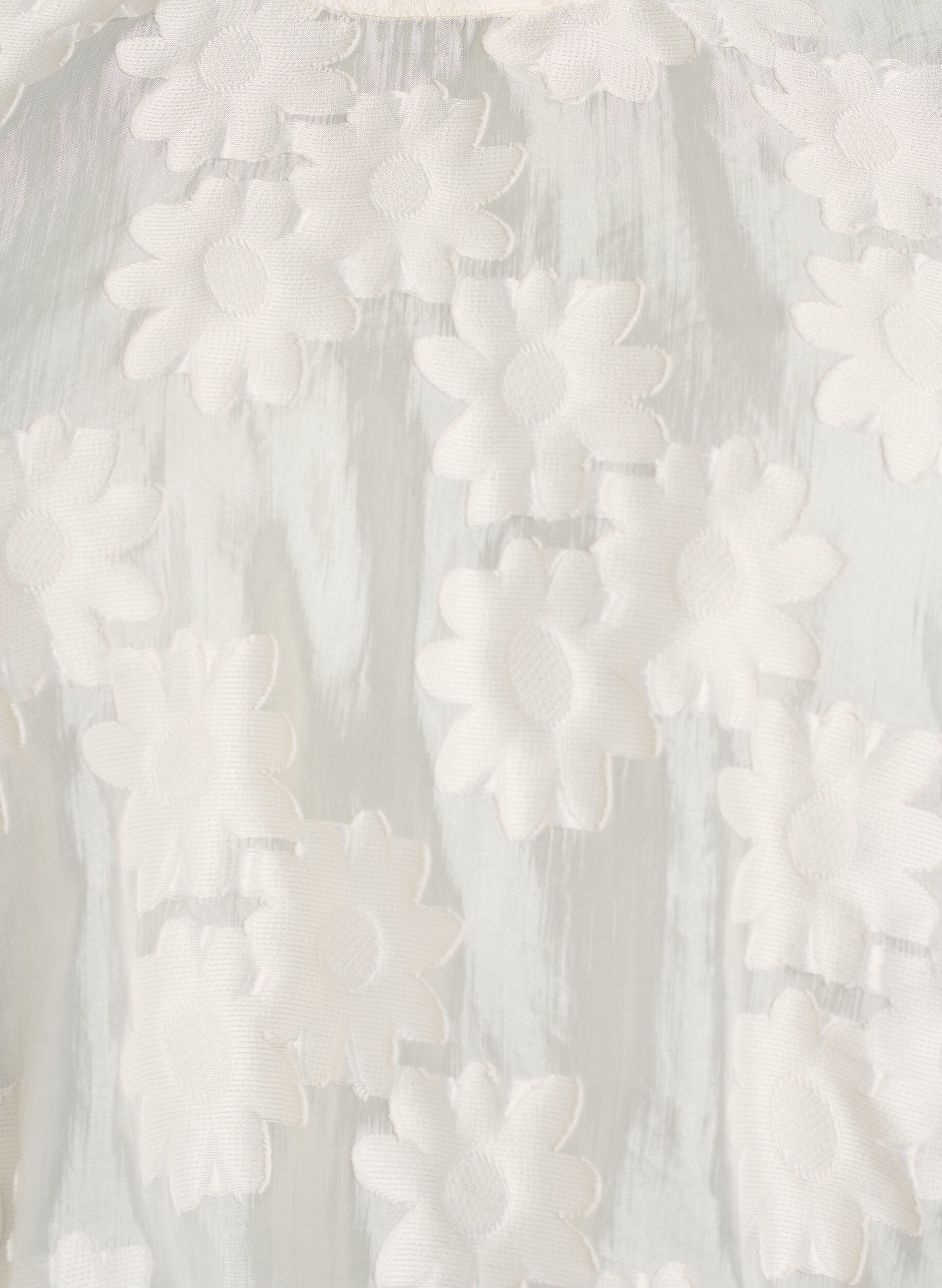 Zizzi Hihaton toppi kukallisella jacquard-tekstuurilla, Vanilja, Packshot image number 2