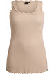 Pitsikoristeinen yl&auml;osa, Beige, Packshot image number 0