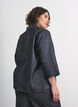 Denim-paita glitterlangalla ja 3/4-hihat, Harmaa, Model image number 2
