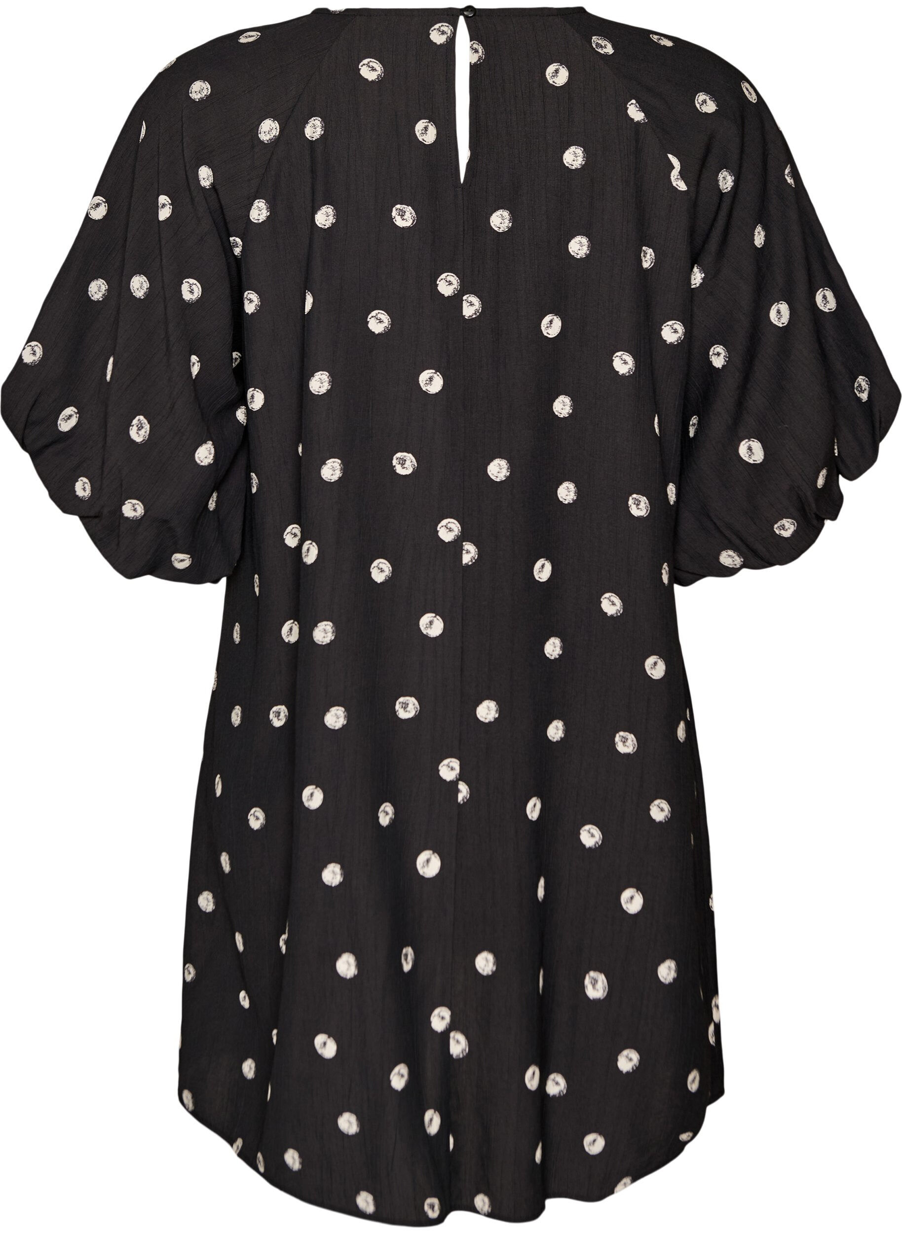 Zizzi Lyhyt viskoosimekko pallohihoilla, 9990, Packshot image number 1