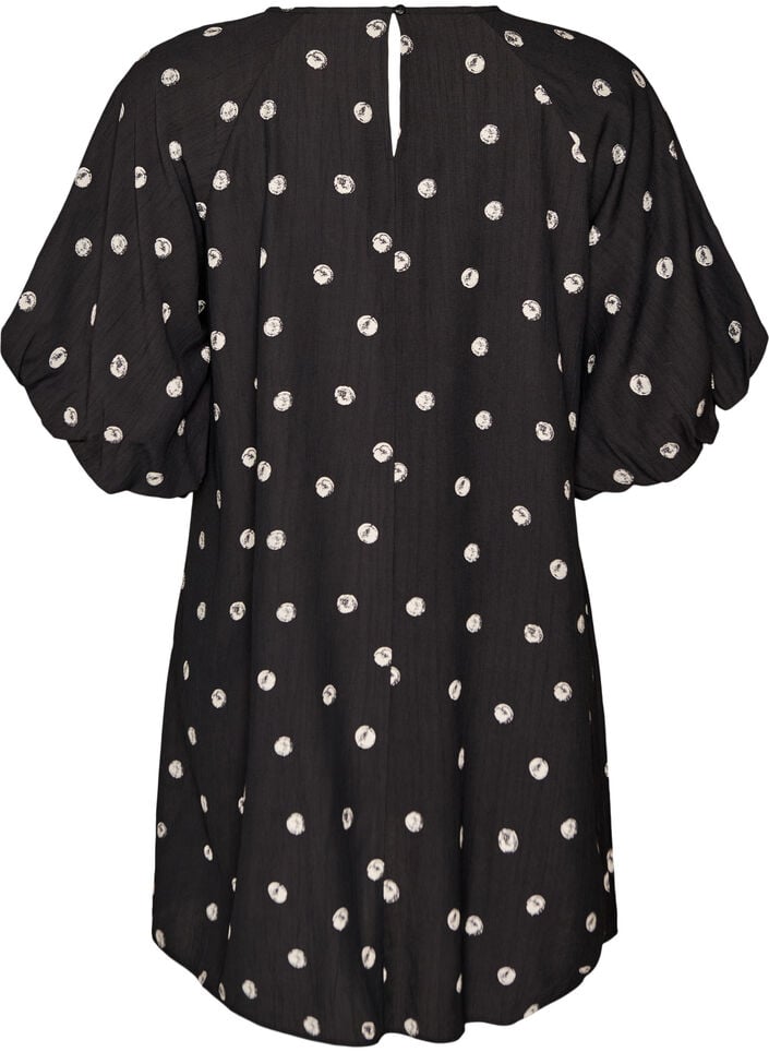 Lyhyt viskoosimekko pallohihoilla, 9990, Packshot image number 1