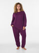 Pitk&auml;hihainen jerseypusero py&ouml;re&auml;ll&auml; p&auml;&auml;ntiell&auml;, Violetti, Model image number 1