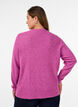 Melange-neulepusero py&ouml;re&auml;ll&auml; p&auml;&auml;ntiell&auml;, Violetti, Model image number 2