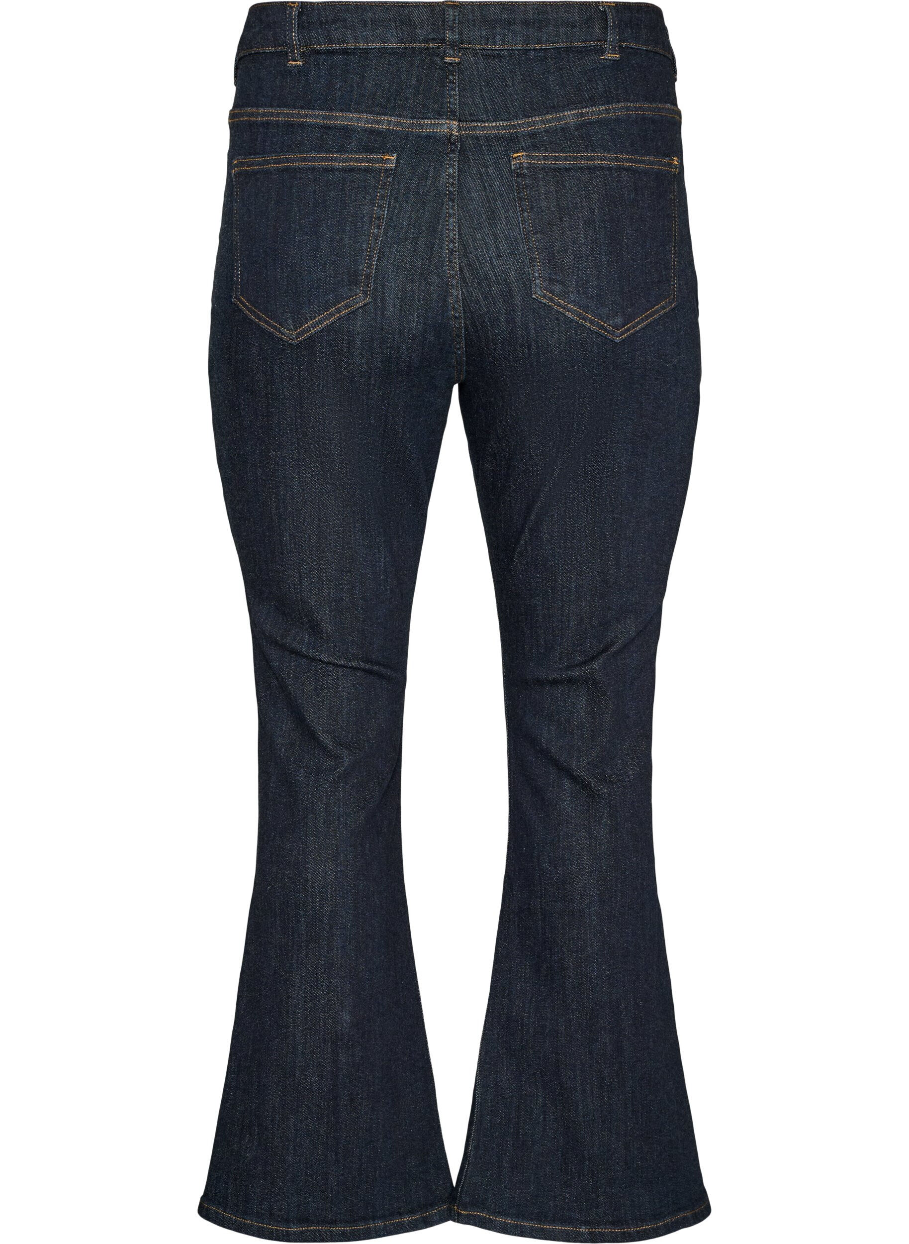 ZizziEllen korkeavy&ouml;t&auml;r&ouml;iset bootcut-farkut, Sininen, Packshot image number 1