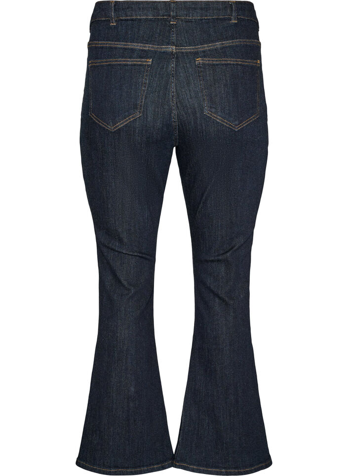 Ellen korkeavy&ouml;t&auml;r&ouml;iset bootcut-farkut, Sininen, Packshot image number 1