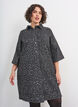 Farkkumekko paljeteilla ja 3/4-hihoilla, Musta, Model image number 0
