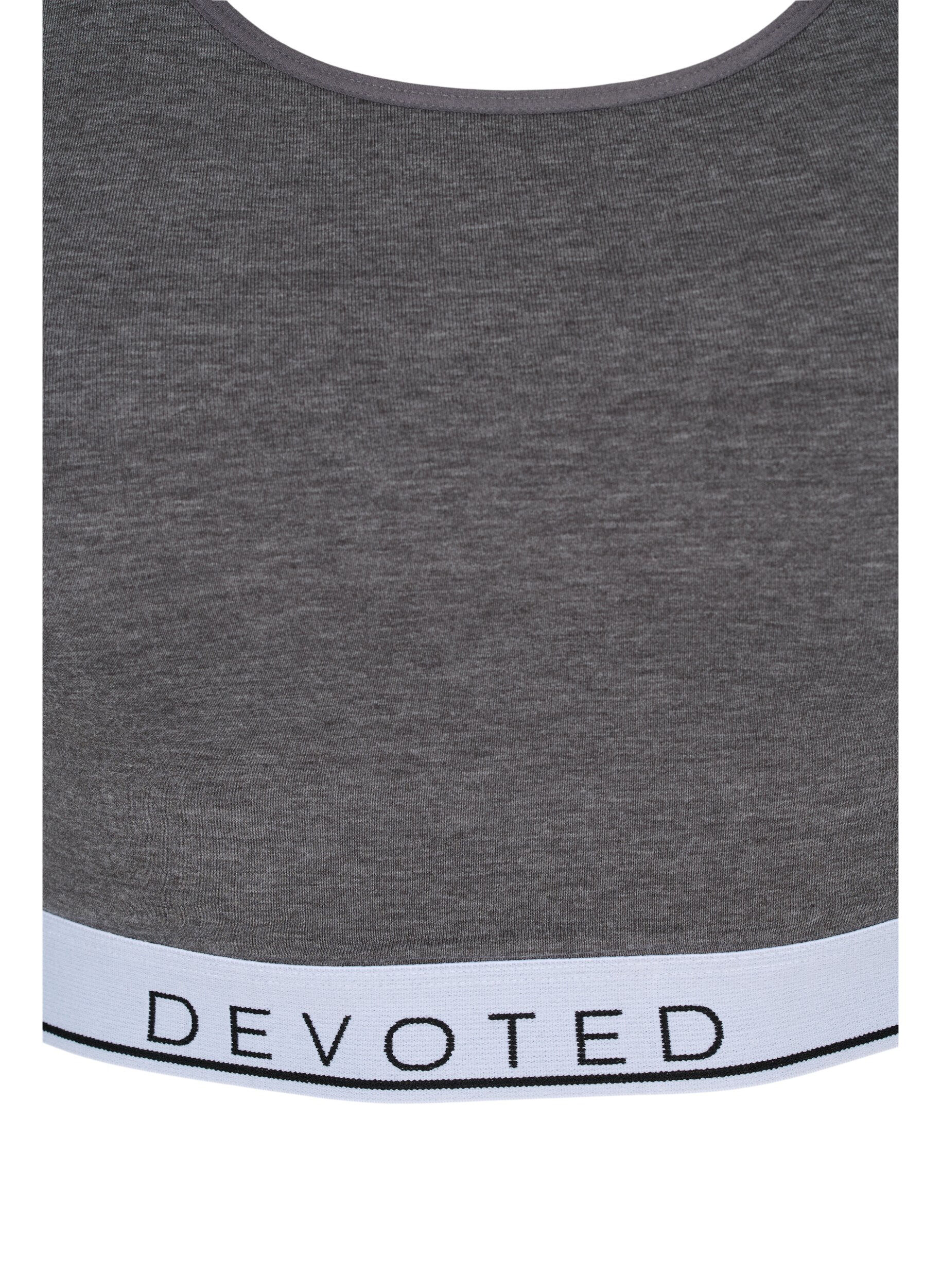 Zizzi Meleeratut rintaliivit s&auml;&auml;dett&auml;vill&auml; olkaimilla , Medium Grey Melange, Packshot image number 2