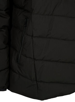 Lyhyt toppatakki hupulla, Black, Packshot image number 3