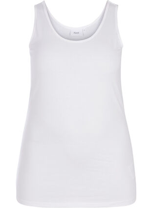 Yksivärinen perus paita puuvillasta, Bright White, Packshot image number 0