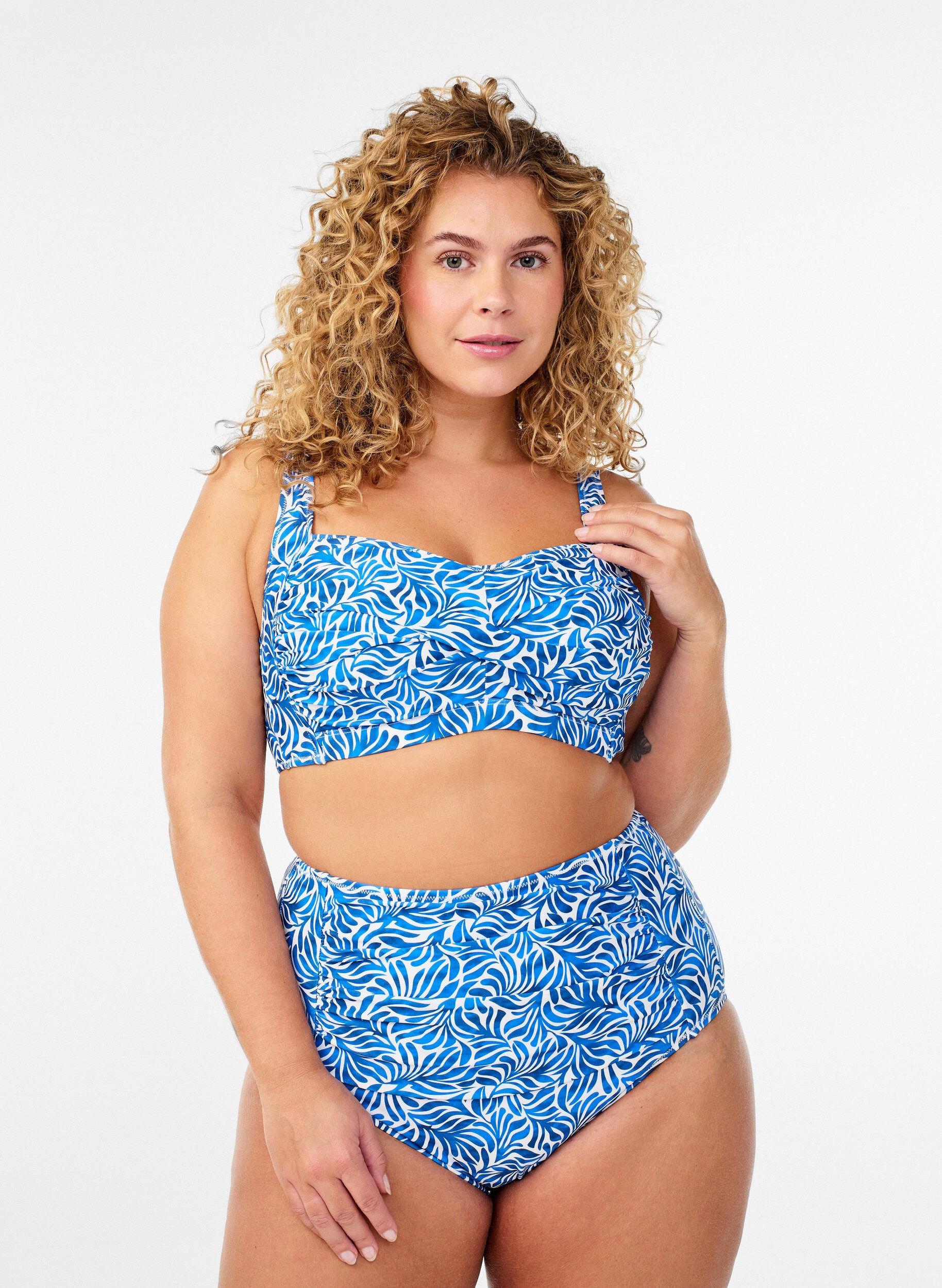 ZizziToppi, jossa on toppaukset ja printti, Sininen, Model image number 1