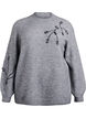 Neule helmikirjailulla, Harmaa, Packshot image number 0