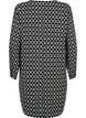 V-kauluksellinen mekko kuviolla, Black Graphic AOP, Packshot image number 1