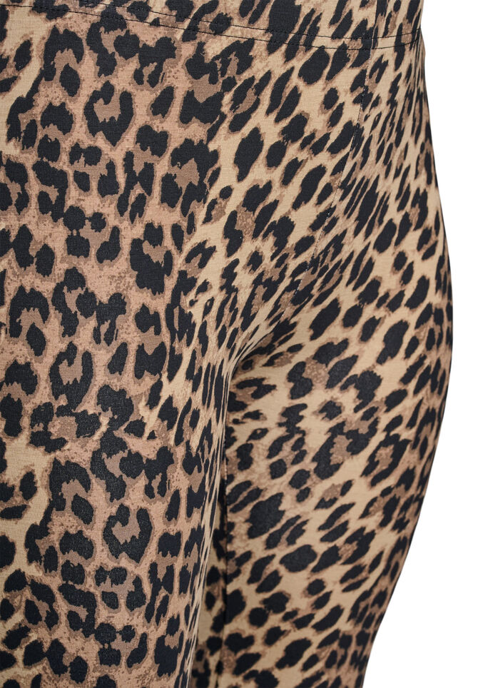 Viskoosileggingsit leopardikuviolla, Ruskea, Packshot image number 2