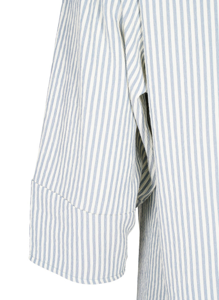 Raidallinen mekko, jossa on 3/4-hihat, Blue Stripe, Packshot image number 3